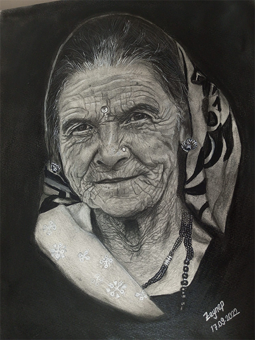 anoldwomanwithbindi an old woman with bindi